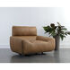 Paget Camel Leather Glider Lounge Chair